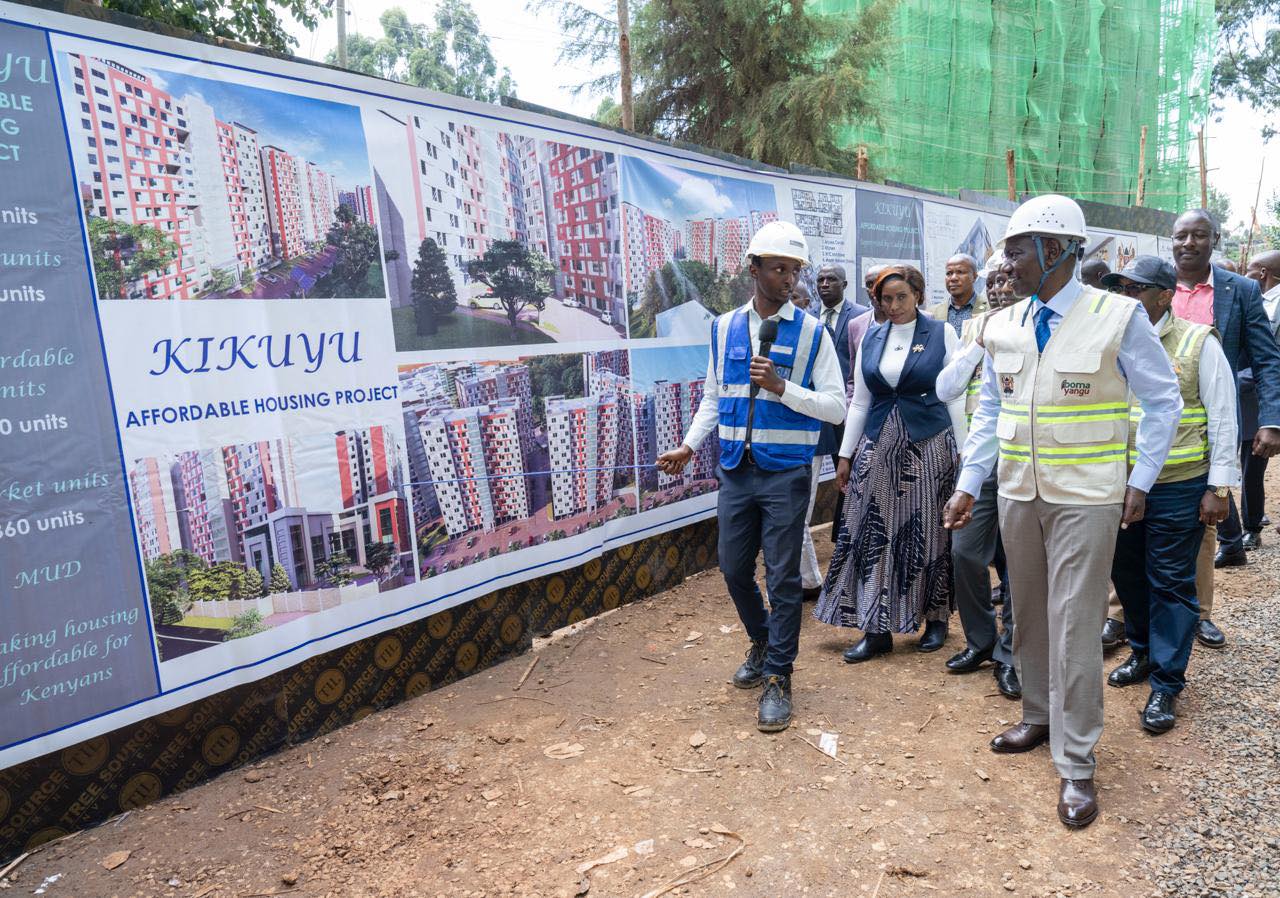 Pres. Ruto Inspects Ongoing Kikuyu Affordable Housing Project